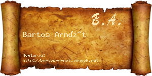 Bartos Arnót névjegykártya